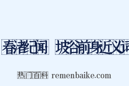 春渚纪闻·坡谷前身近义词是什么意思的图片
